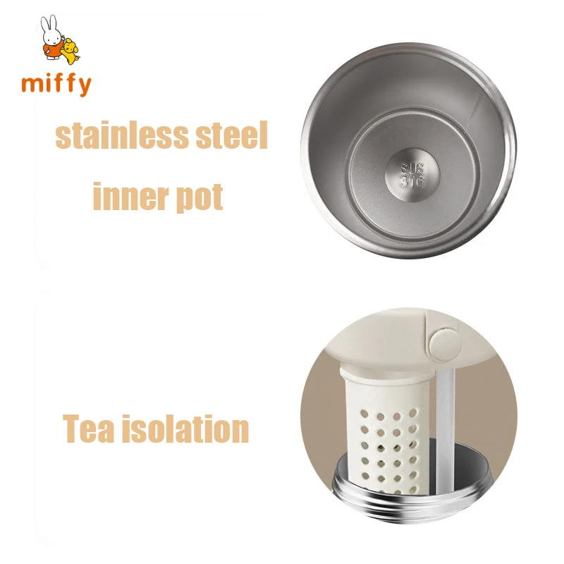 แก้วเก็บความเย็นสแตนเลสลายการ์ตูน Miffy น่ารัก พกพาสะดวก ความจุ 600 มล. พร้อมหลอดดูดสองแบบ หลายสไตล์ ของสะสมอนิเมะ ของขวัญสำหรับสาวๆ