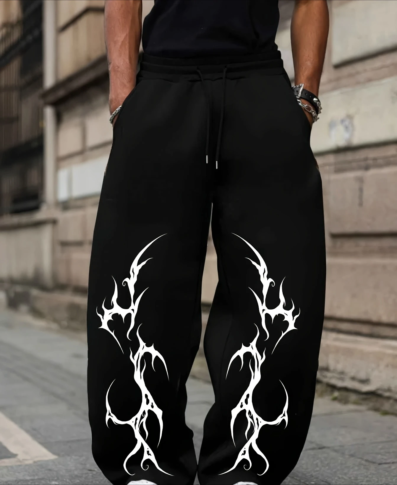 

The Men's Sports Belt Features A Unique Gothic Style Printed Pattern, Making It Perfect for Streetwear and Daily Casual Wear