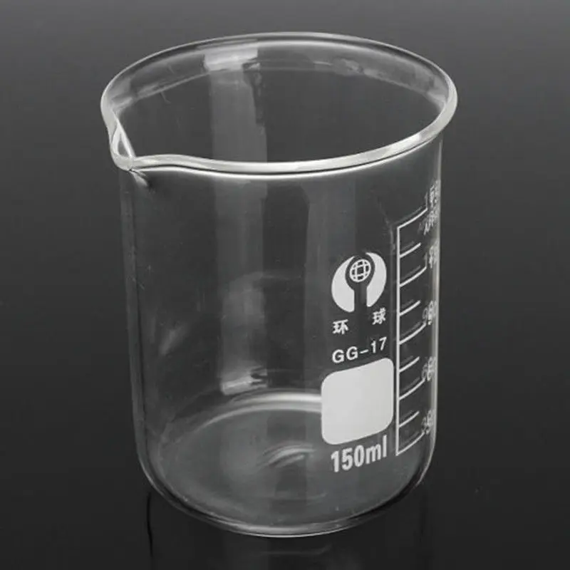 50ml- 500ml Borosilicate Glass Low Form Beaker with 30ml Glass Dropper Chemistry Lab Heavy Wall