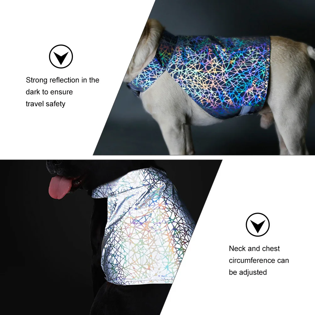 

1Pcs Pet Reflective Vest Colorful Adjustable Waterproof Dog Safety Jacket Night Use Reflective Pet Clothing Colorful Dog Cloth