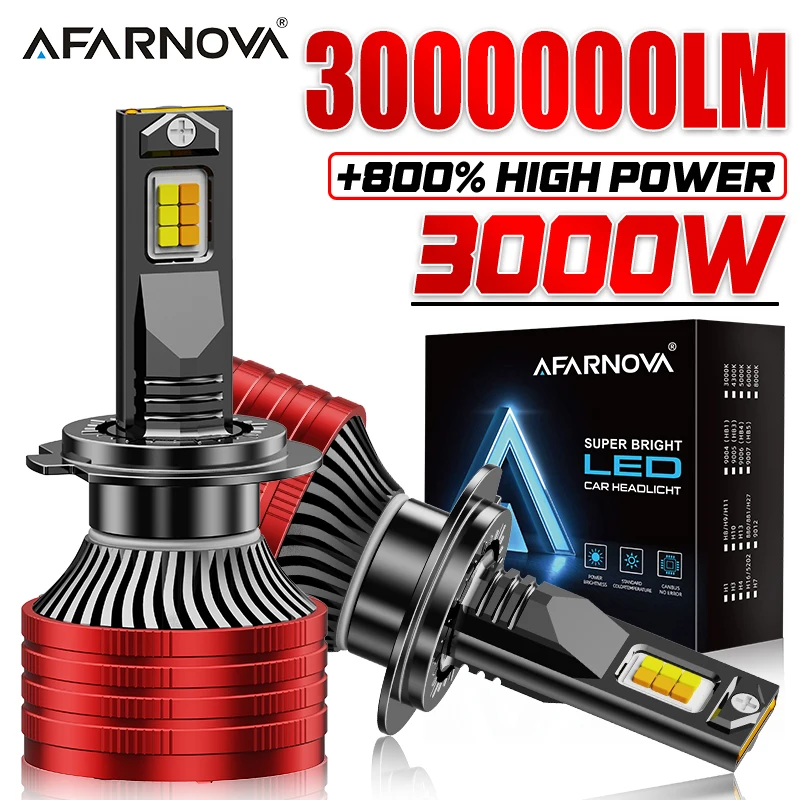 

H7 LED Headlight 3 Colors Front Lights LED Bulbs Fog Light Halogen Replacement Auto H7 6500K 4300K 3000K H3 9005 HB3 9006 2000W