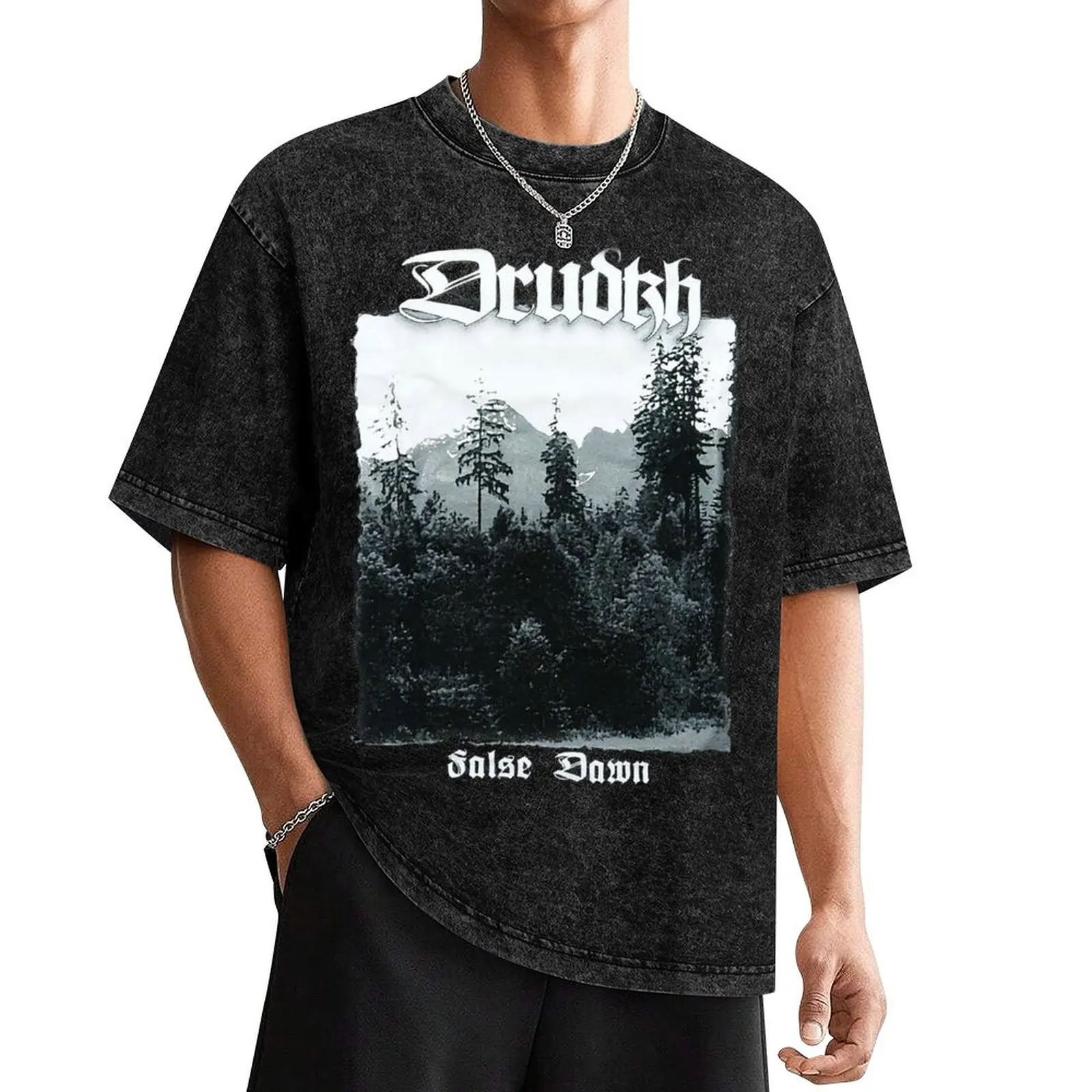 

DRUDKH - False Dawn, design T-Shirt vintage graphic tee hippie clothes cute tops Men's clothing