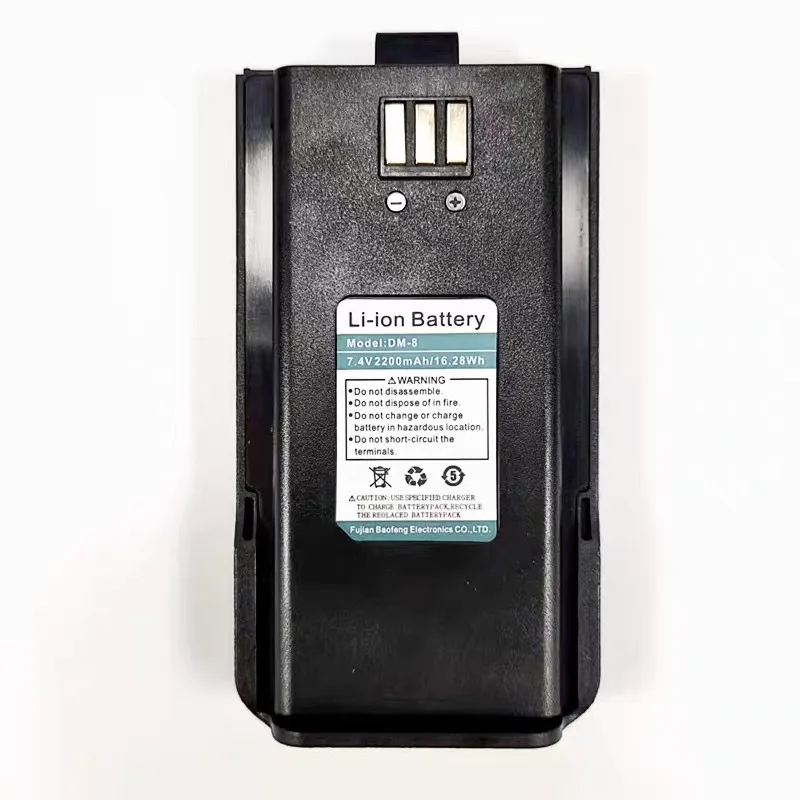 Novo DM-1801 DM-8 para baofeng walkie talkie 2200mah compatível BF-H6 DR-1801UV DM-860 rádios em dois sentidos bateria extra