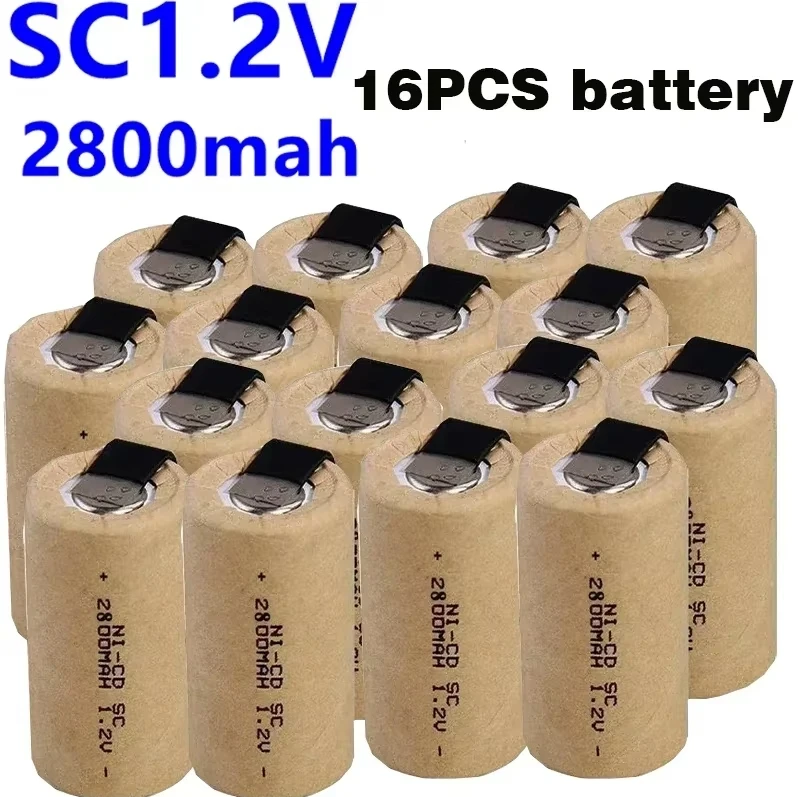 100% Nueva Batería De Níquel - Cadmio SC 2800mah 1,2v Para Destornilladores Eléctricos, Herramientas Eléctricas, Etc.