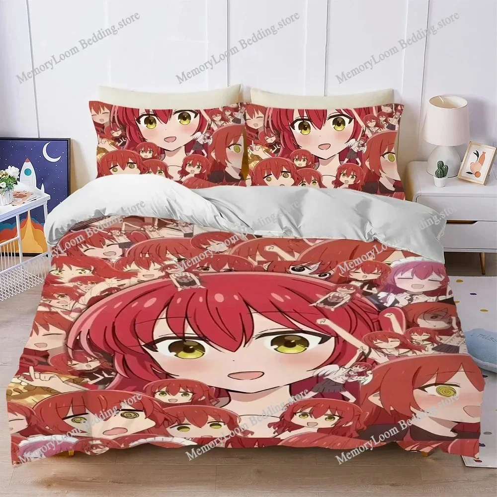 Bocchi the R-Rock Duvet Cover Set Home Style Bedding Soft Laundry Cotton Bed Student Dormitory Gift Home Textileextile963