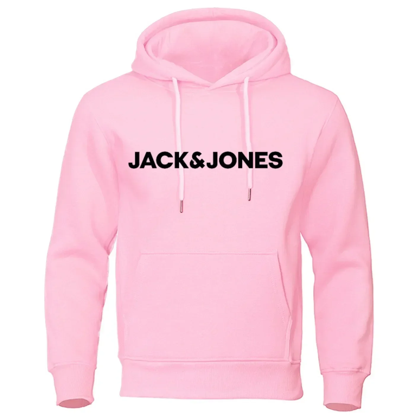 Ropa deportiva informal para hombre, Sudadera con capucha de otoño e invierno, jersey holgado de fitness de alta calidad con estampado de color sólido a la moda
