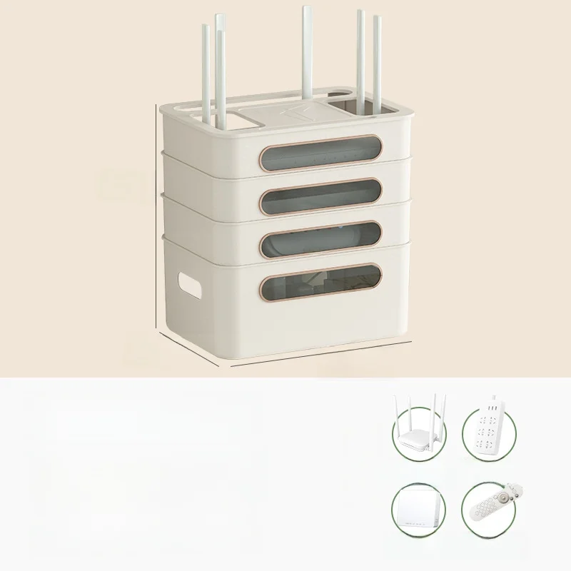 

Wirel Router Storage Box Desktop Power Cord Organizer TV Box Holder TV Antenna Stand Cable Management Ra Living Room