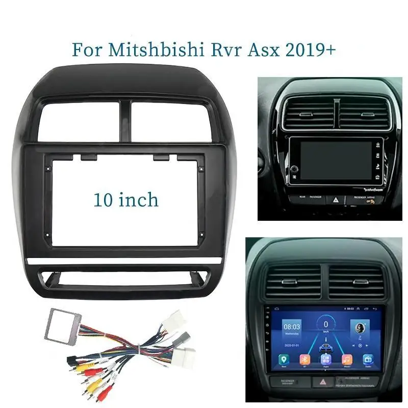 10 Inch Car Frame Fascia Adapter Canbus Box For Mitshbishi RVR ASX 2019 Android Radio Audio Dash Fitting Panel Kit