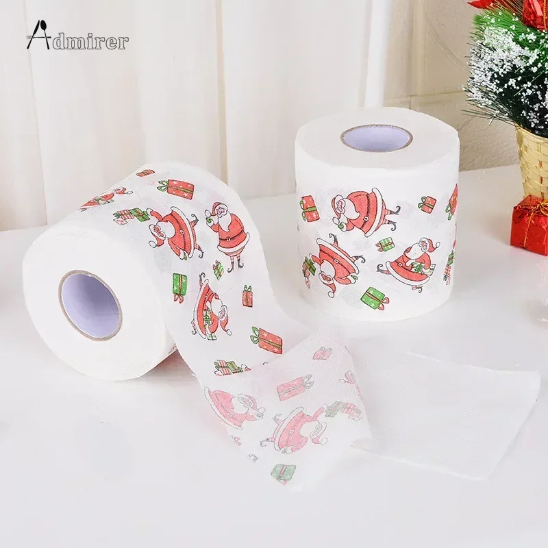 Christmas Toilet Roll Paper Home Santa Claus Bath Toilet Roll Paper Christmas Supplies Xmas Tissue Roll Home New Year Decoration