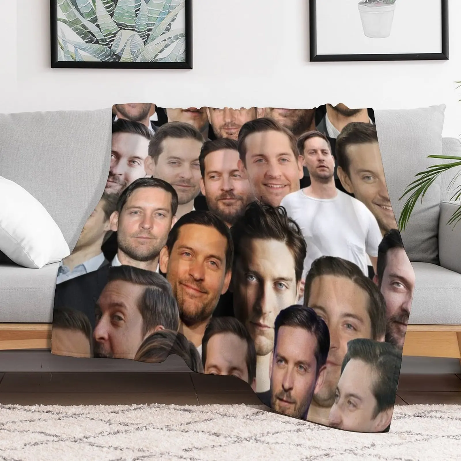 Tobey Maguire Photo Collage Throw Blanket valentine gift ideas Hairys Sleeping Bag Blankets