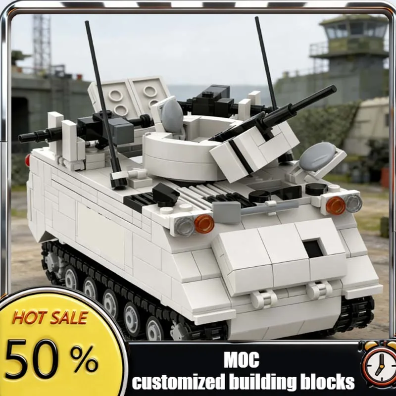 

700 PCS Armored Vehicle Bricks UN M113 ACAV MOC Customize Modular Building Block Kids Creative Design DIY Boys Holiday Toy Gifts