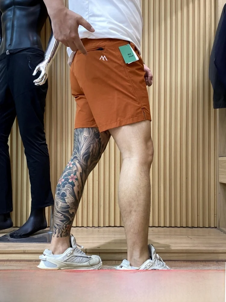 

Quick Dry Outdoor Sports Shorts Men Women Couple Contrast Color Drawstring Printed Casual Summer Fashion Urban Style Shorts