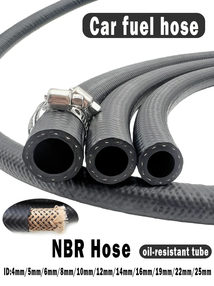 NBR Oliebestendige Rubberen Slang Benzine Diesel Oliebestendige Rubberen Buis ID 4 5 6 8 10 12 14 16 19 22 25 mm Auto Brandstofslangen Olieleiding - afbeelding 2