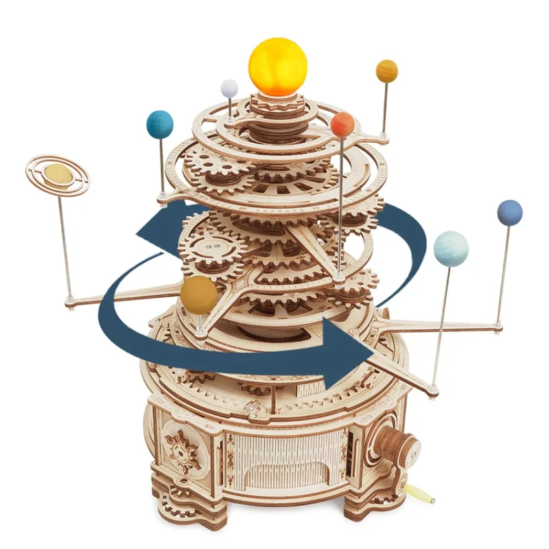 

Robotime Rokr Other Educational Toys ST001 Mechanical Orrery Jigsaw 3D DIY Wooden Puzzles for Dropshipping