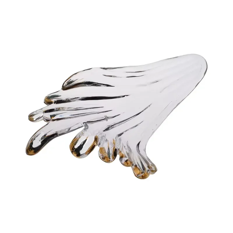 for Luxury Hotel  Chandelier Handmade Glass Leaf Wavy Lighting Accessories