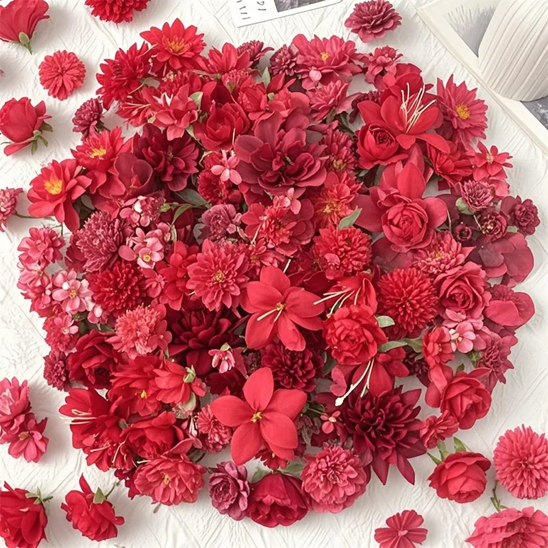 NONE 20/50 Stücke Rosa Künstliche Blume Kopf MSini Seide Künstliche Rose Gänseblümchen Blume Handwerk Liefert Hochzeit Kranz Hause Dekoration 7