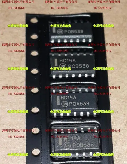 Free shipping  MC74HC14ADR2G 74HC14A HC14A SOP14    10PCS