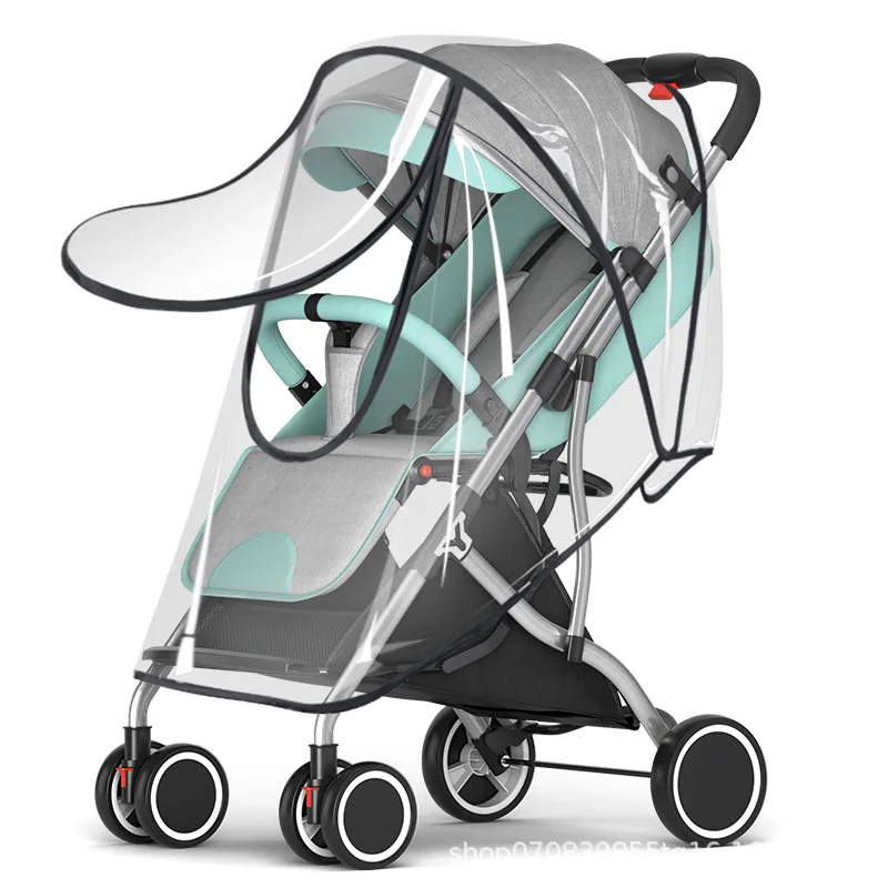 Housse de pluie universelle pour poussette de bébé, imperméable et Portable, housse coupe-vent d'extérieur, accessoires de poussette pour bébé