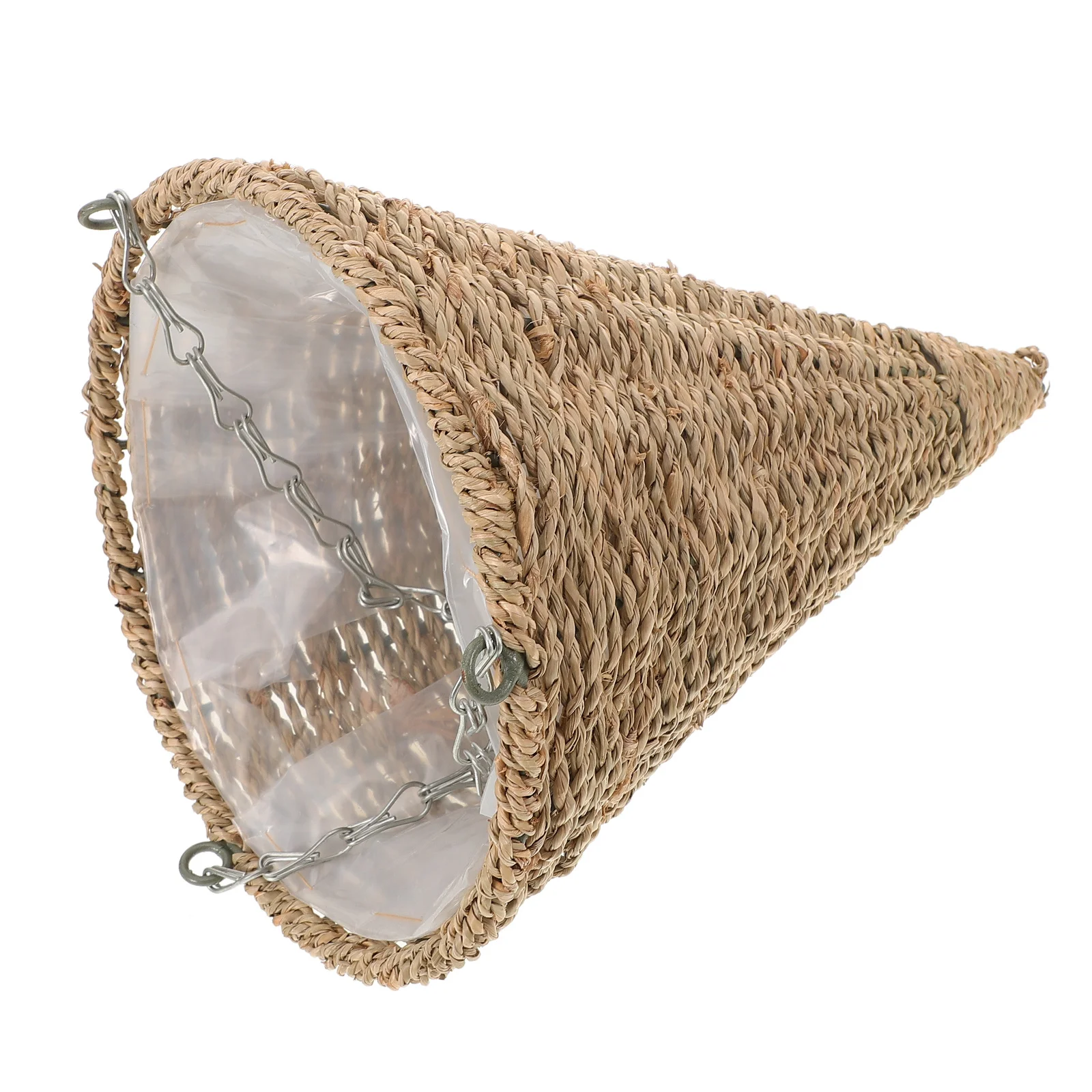 

Woven Hanging Flower Pot Durable Indoor Outdoor Balcony Plant Basket Wall Hanging Planter Decorative Large Garden Flower