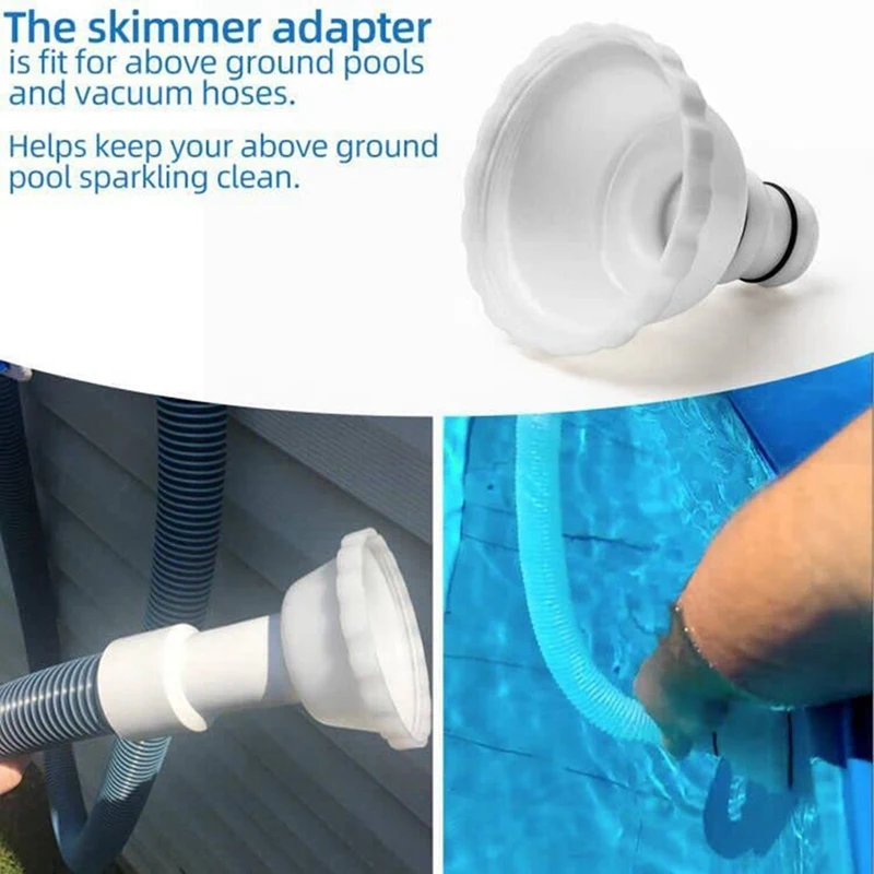 Vacuum Adapter RP/RX Skimmer For Summer Waves 1.5Inch Connections On Filter Systems-For Above Ground Pool Adapter