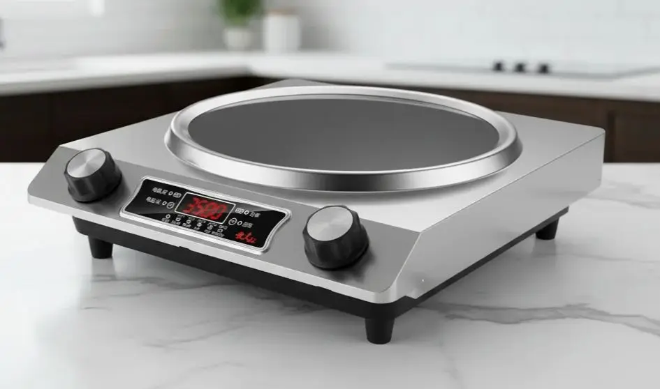 Konkaver Induktionsherd für den Haushalt, 3500 W, Hochleistungs-Induktionsheizung, Induktionsherd, Knopfsteuerung