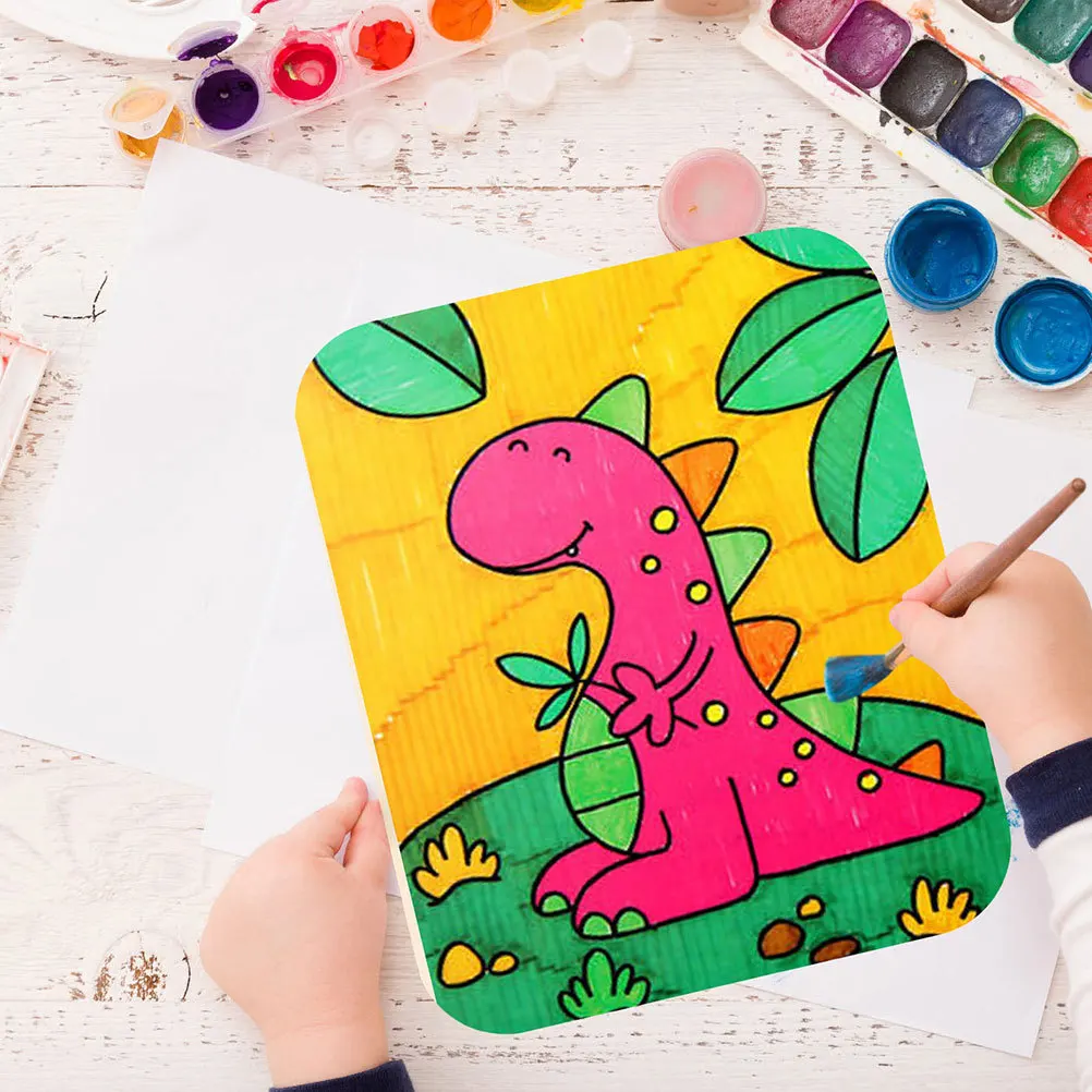 6 pezzi per bambini, tavoli da pittura in legno fai da te, pannelli da disegno non finiti per bambini, progetti artistici, decorazioni per la casa in stile naturale