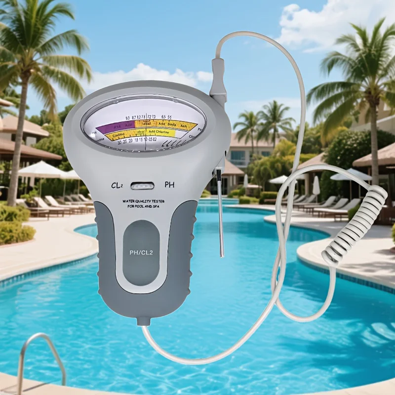 2 in 1 PH Chlorine Tester CL2/pH Dual Parameter Portable Digital Water Test Pen for Swimming Pool Drinking Water  Quality Tester