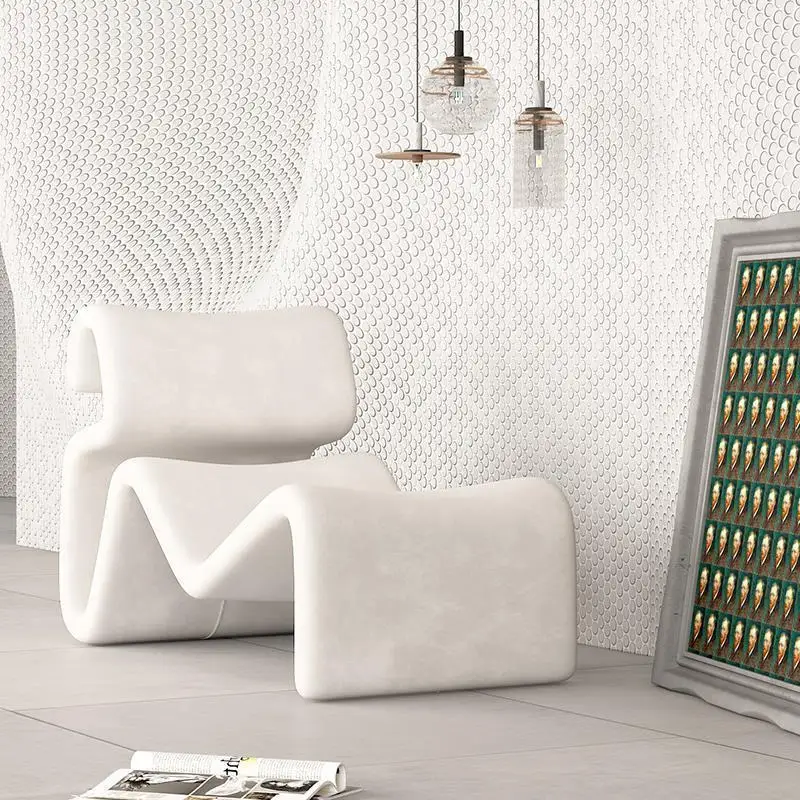 Minimalist Leisure Chair New Designer Balcony Living Room Hotel Homestay Lazy Fabric Sofa Chair Lounge Chair Guest Room Chairs