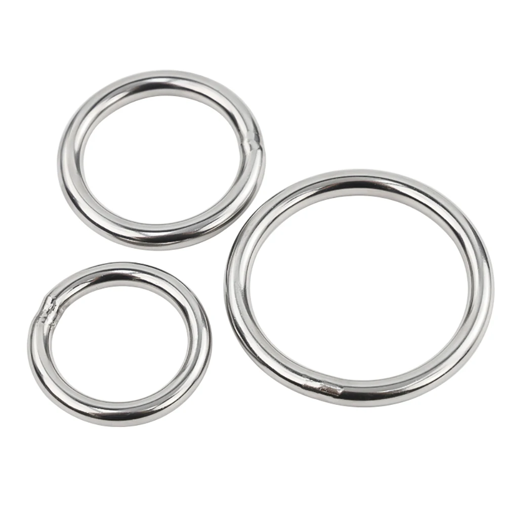 304 Stainless Steel Circular Ring O-Shaped Ring Solid Ring M8 M10 M12 For Hammock Yoga Connection Steel Ring ﻿