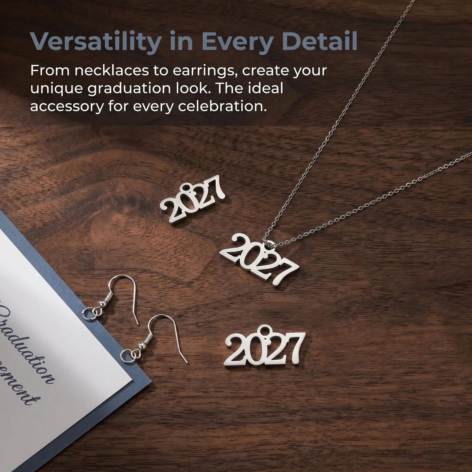 Digital Pendant Necklace Stainless Steel Hypoallergenic Lightweight Trendy Fashion Accessory for Daily Wear Office Party Casual
