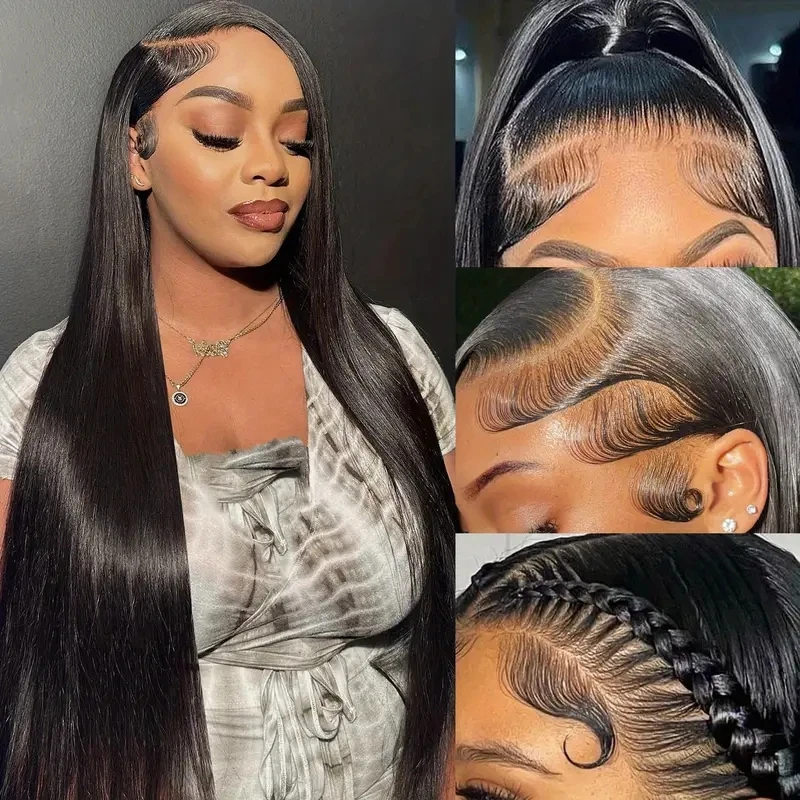 

13x6 Bone Straight Lace Front Human Hair Wigs Pre Plucked Brazilian Hd 13x4 Wigs For Black Women Transparent Lace Frontal Wigs