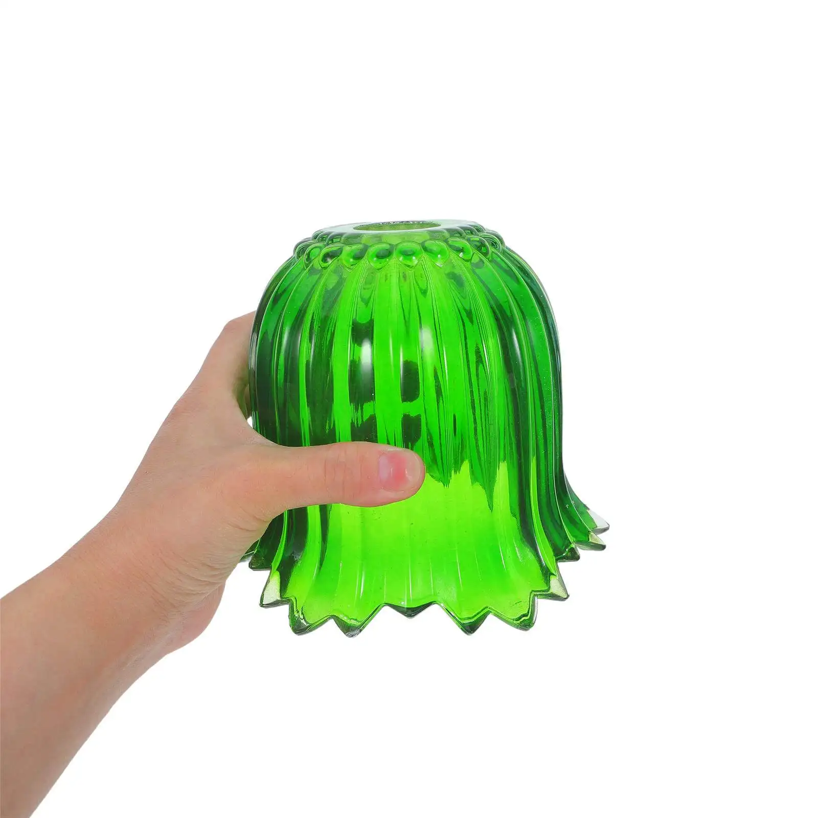 

Glass Green Cauliflower Flower Lampshade E14 Small Pendant Light Replacement Floral Lamp Shade Cover for Table Floor Wall Sconce