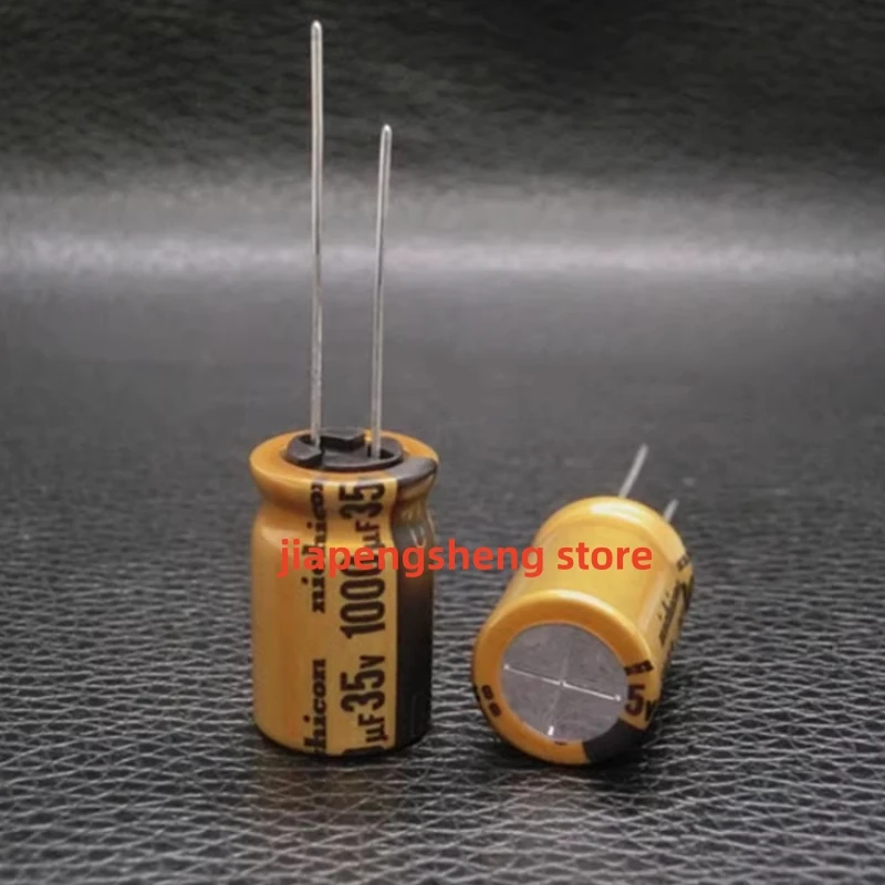 (10PCS) New original authentic nichicon FW 1000uF 35v Fever Audio electrolytic capacitor size 12.5*20mm