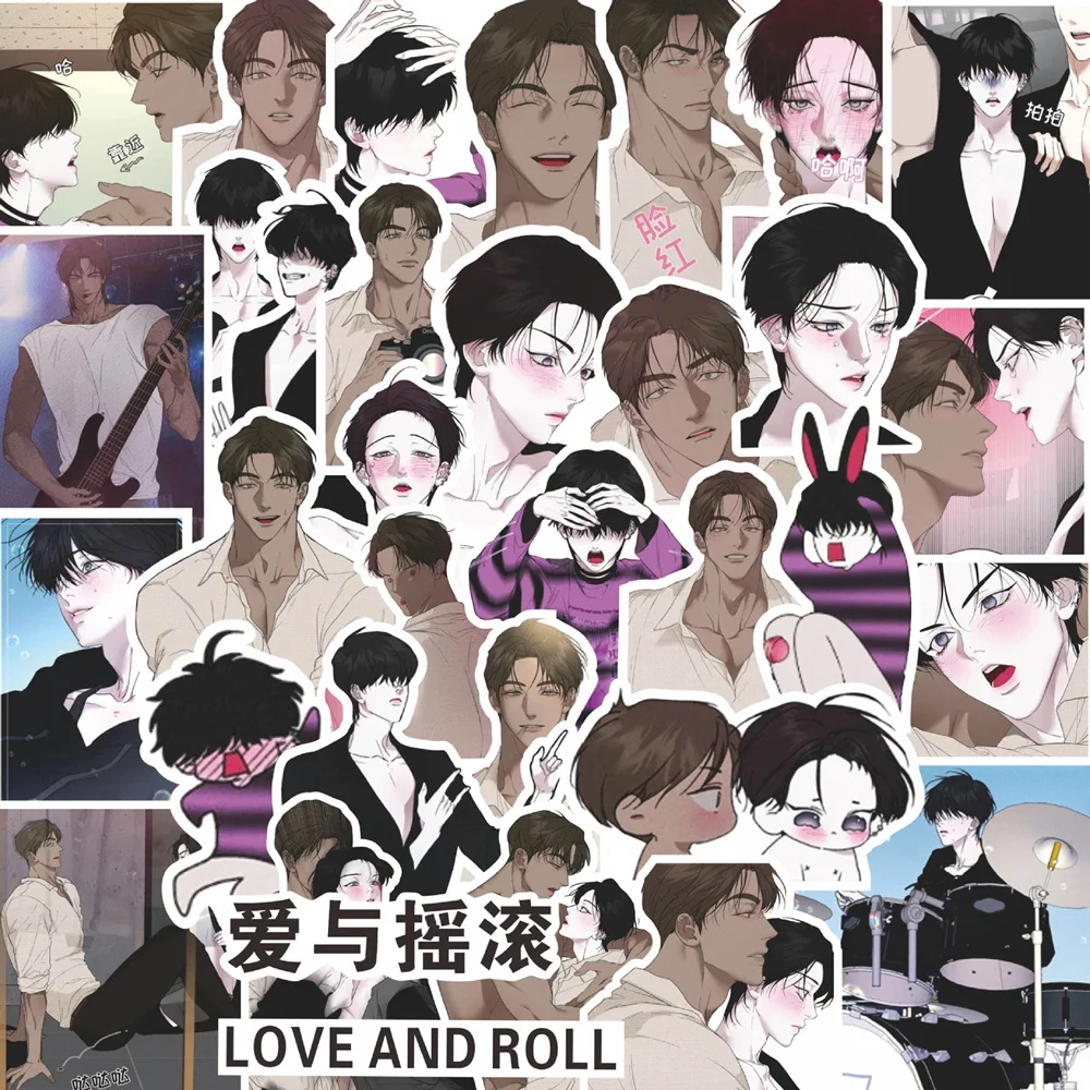 71Pcs/Set Korean Manhwa Love and Roll Sticker Comic Characters DIY Graffiti Laptop Diary Stationery Gift Stickers