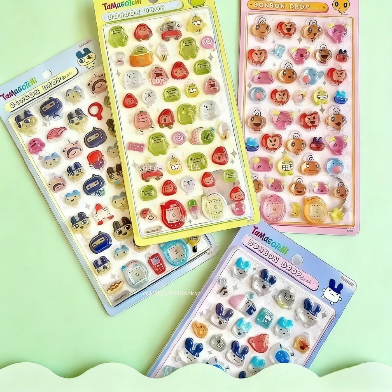 Cartoon Tamagotchi Stickers DIY Scrapbook Laptop Decal Bonbon Drop Seal Stickers Scrapbook Party Favors Gifts ボンボン ドロップシール