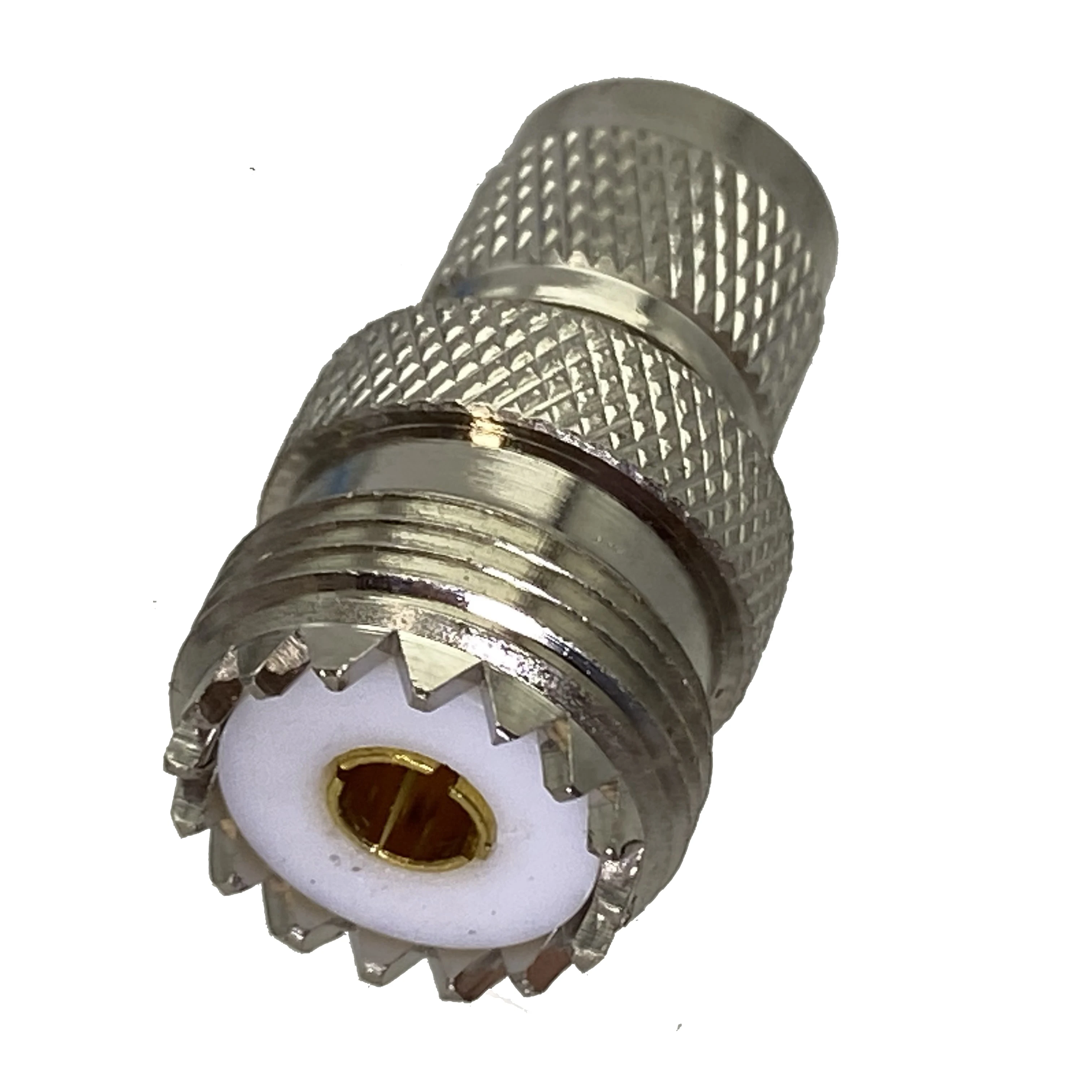 1pcs UHF Female SO239 SO-239 Jack to mini UHF miniUHF Male plug RF adapter connector Wire Terminals Straight Brass