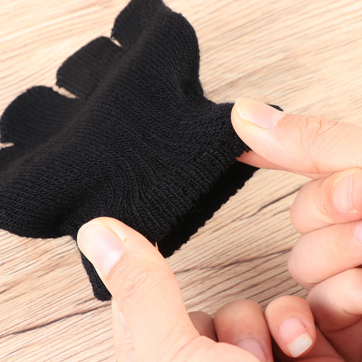 

Winter Warm Knitted Gloves Full Finger Mittens for Kids Black 12 Pair Autumn Cycling Gloves Soft Stretchy Material