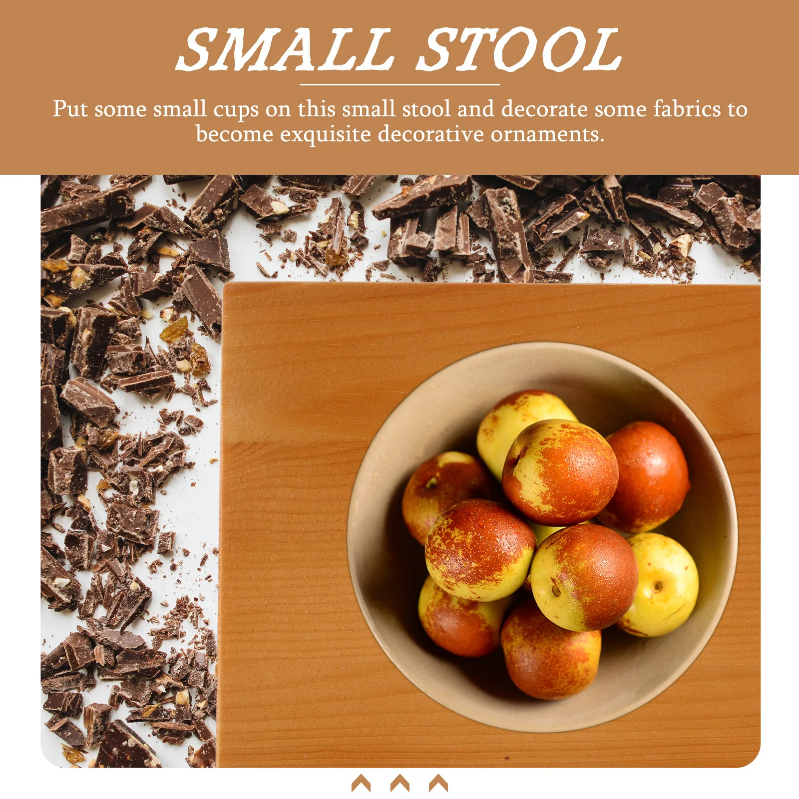 

1Pcs Wooden Stool 14x14x10cm High Quality Decorative Mini Bench Jewelry Display Stand Photo Props Wooden Plant Stand Small Riser