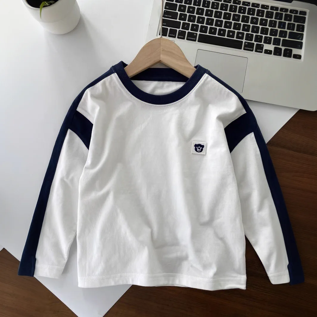

Round Neck Child T Shirt 2025 Children's Clothing Boy Kids Clothes 7 14 Years Boys' Long Sleeve Tee Top Shirts Cartoon Fashion 8