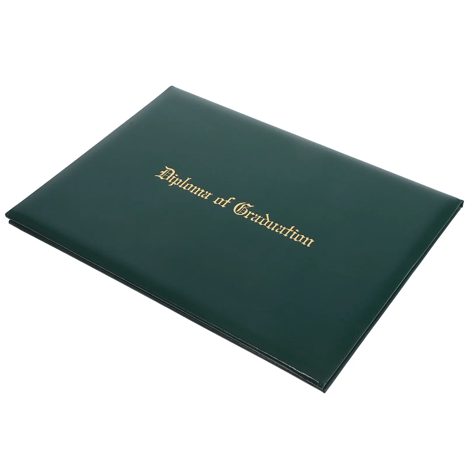 

Premium Faux Diploma Cover Book Style Single Folder with Satin Corners Plastic Inner Pages for A4 Certificates Diplomas