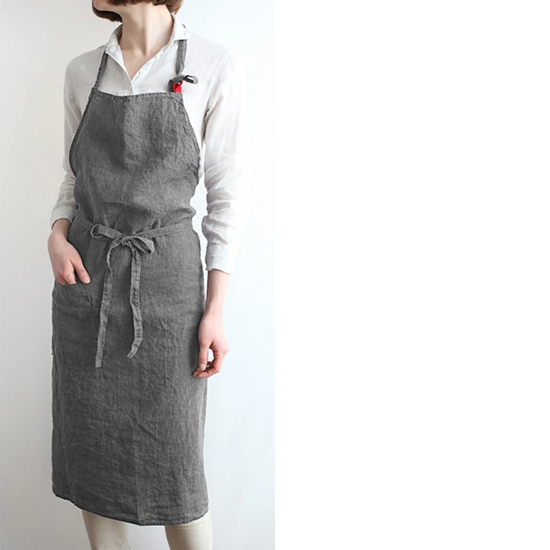 Adjustable bib with pocket cooking kitchen apron Women\'s and men\'s chef apron