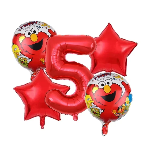 Cartoon Sesamstraße Geburtstagsparty-Zubehör Kinder Keksmonster Ballon-Design Jungen Mädchen Partyzubehör Babyparty