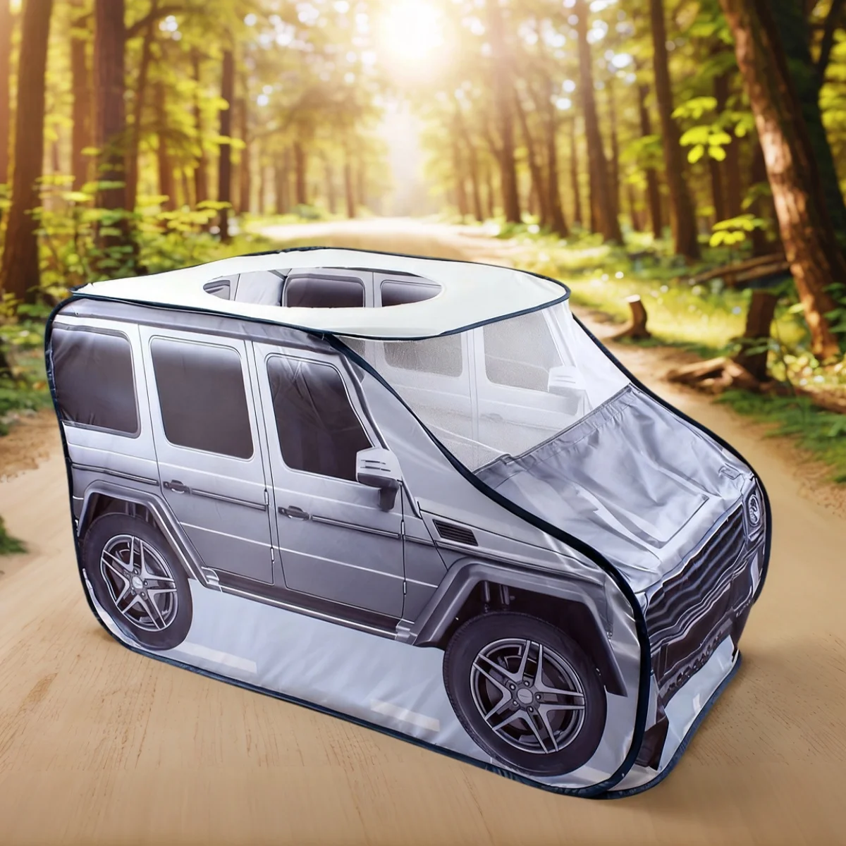 تصميم سيارة ممتع، رمادي ووردي، خيمة لعب للأطفال، مسرح محمول خارجي، خيمة قلعة ألعاب للتعلم المبكر واللعب الخيالي، قاعدة سرية للأطفال، زينة حفلات أعياد الميلاد/عيد الميلاد/عيد الهالوين، هدايا العطلات غير متضمنة