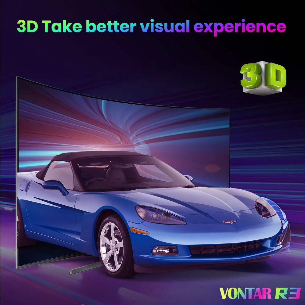 VONTAR R3 RGB Light Android 13.0 TV Box RK3528 رباعي النواة Cortex A53 يدعم 8K Video HDR10 + BT5.0 Wifi6 Google Voice Media Play