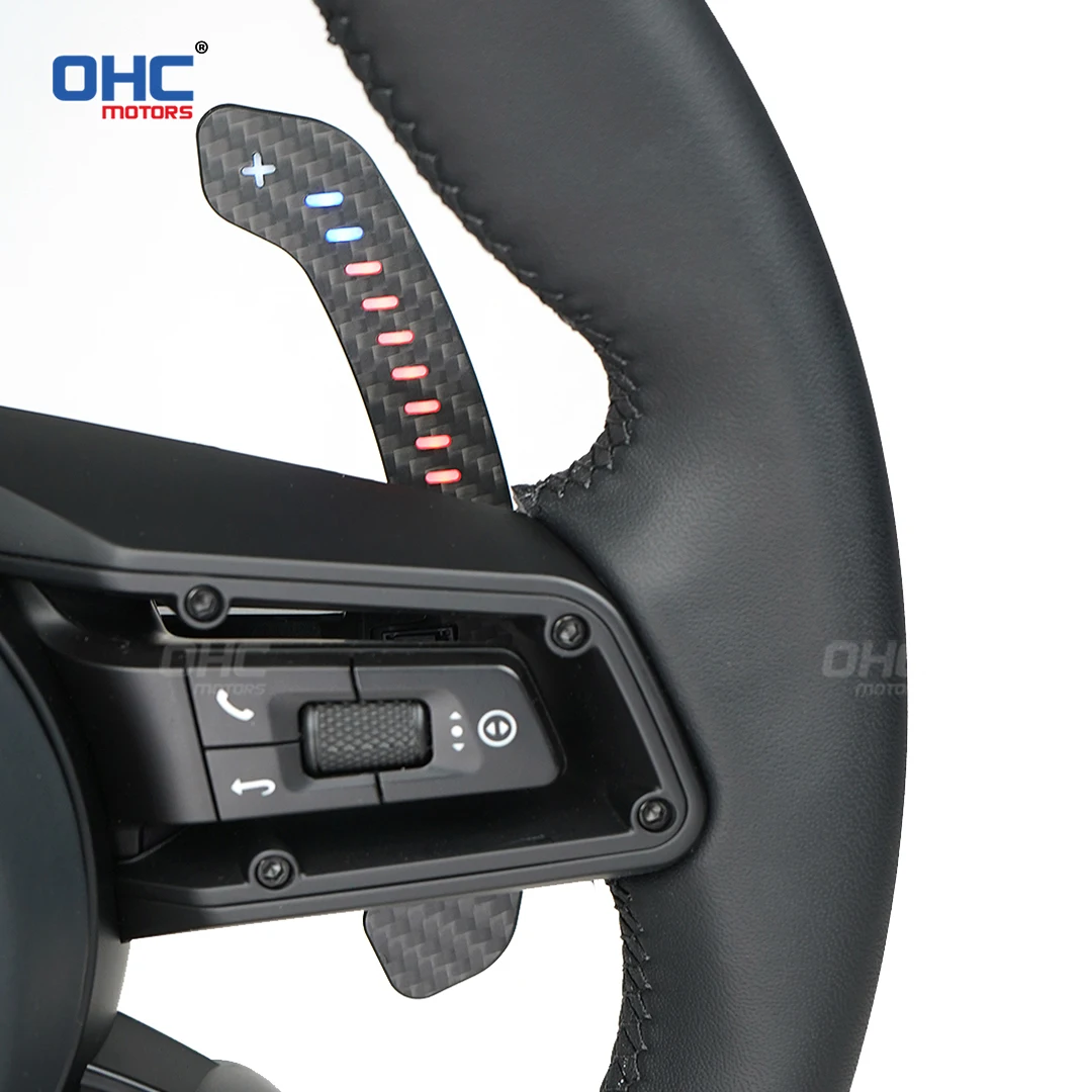 

OHC Motors из настоящего углеродного волокна, алюминия, светодиодные магнитные лопастные переключатели для Porsche 718, Cayman, gt4, 991, Panamera 971,911, 997.