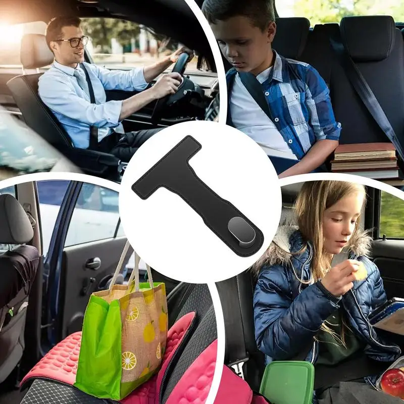 Purse Hook For Car Glove Box PU Leather Foldable Storage Multifunctional Storage Hook Space-Saving Purse Hook For Travel