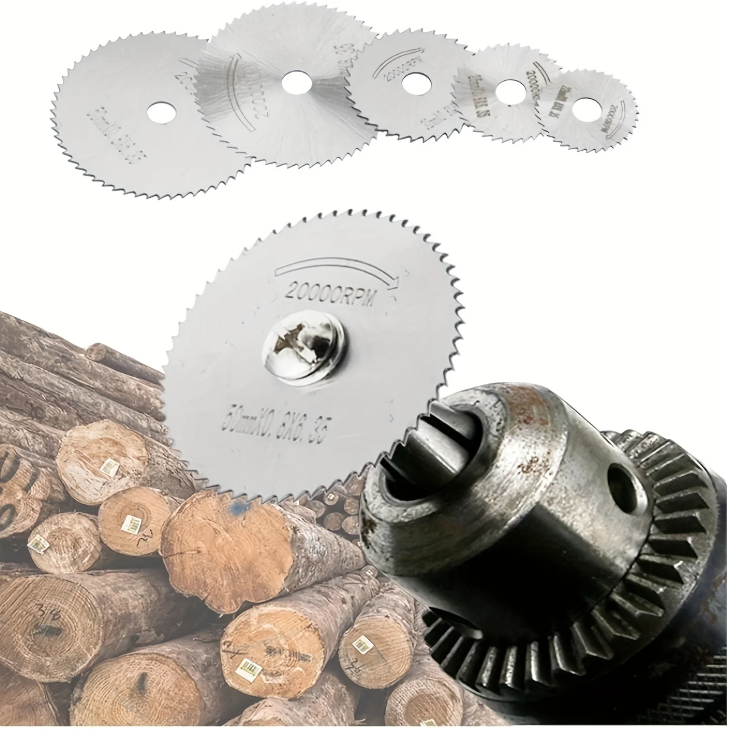 7Pcs High Speed Saw Blades, Mini Cutting Discs, Rotary Tool Accessories for Woodworking, Fits Rotary Power Tools