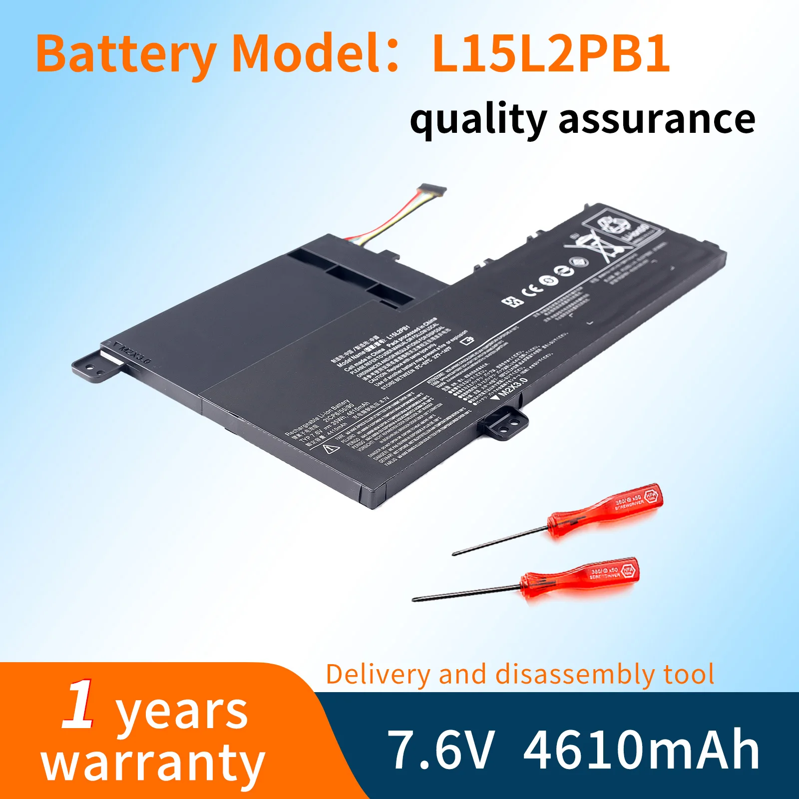 

L15L2PB1 Battery For Lenovo Yoga 510 510-14IKB 510-15IKB 510-15ISK 510-14ISK Series 5B10K84639 L15M2PB1 L15C2PB1 80S700GLGE