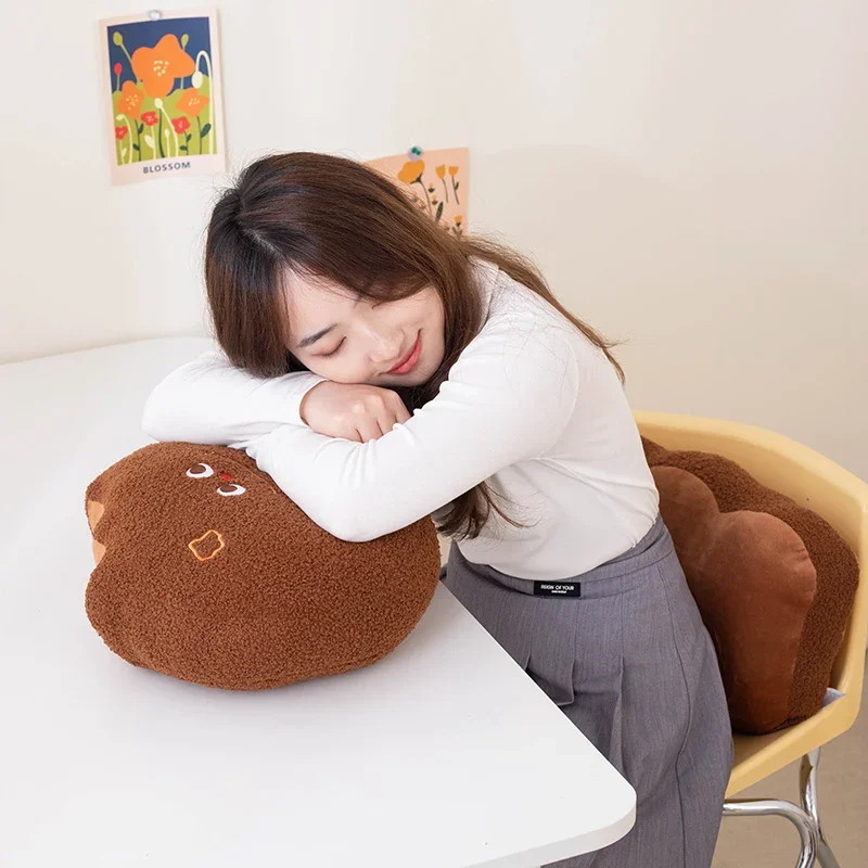 Stuffed Creative Cookie Chestnut Plush Pillow Soft Toast Bread Nap Pillow Cushion Toy Plushy Kids Gift Doll Home Decor