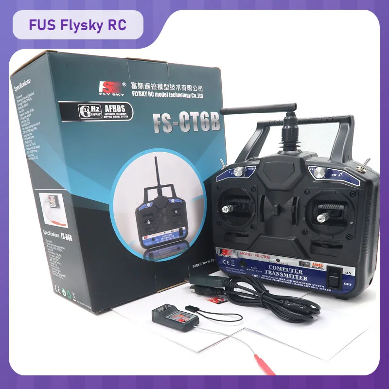 

FLYSKY FS-CT6B RC 6-канальный 2,4G многоосный левый дроссель RC самолет контроллер с беспроводной системой дистанционного управления R6B